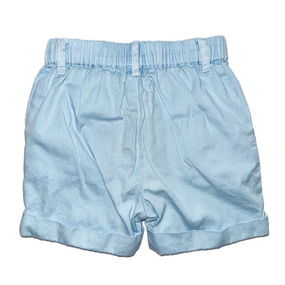 Organic Sky Blue Cotton Woven Collar Shirt and Bermuda Shorts, 6 - 12 months - Picture 8 of 11